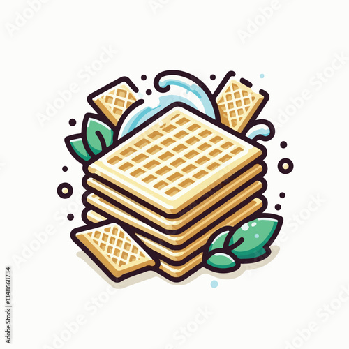 food, waffle, dessert, breakfast, background, pastry, sweet, snack, delicious, illustration, homemade, lunch, tasty, crispy, bakery, fresh, white, baked, meal, belgian, wafer, cream, cake, golden, str