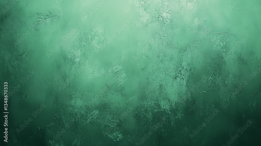 Obraz premium Green abstract texture with grunge canvas effect, gradient lighting, minimal composition.