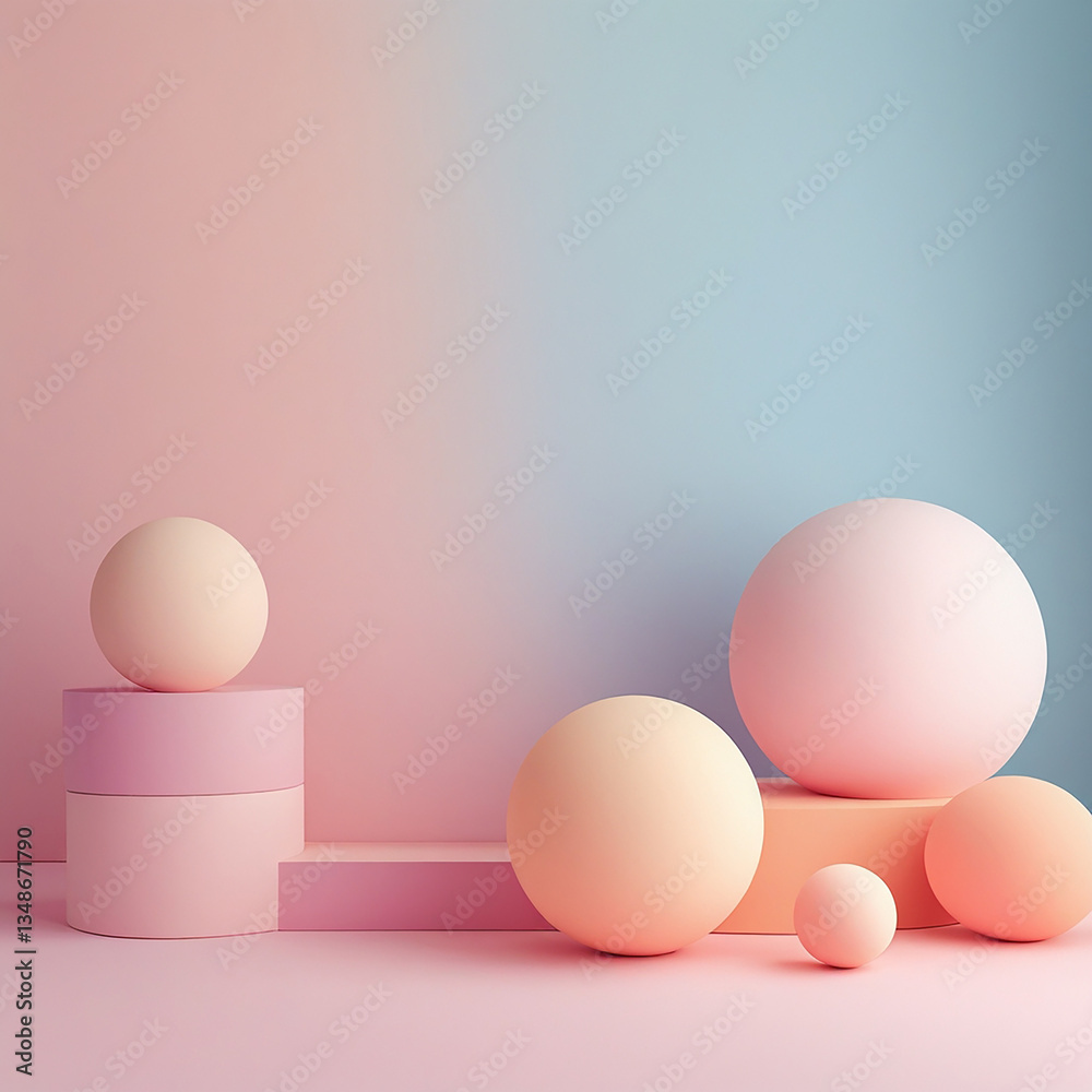 Fototapeta premium easter eggs on a pink background