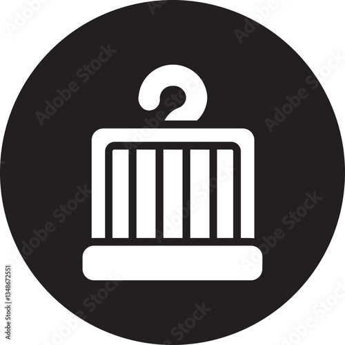 bird cage glyph icon