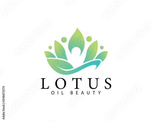 lotus logo creative design concept oil beauty salon yoga massage business