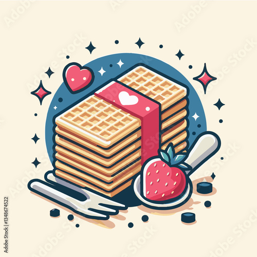 food, waffle, dessert, breakfast, background, pastry, sweet, snack, delicious, illustration, homemade, lunch, tasty, crispy, bakery, fresh, white, baked, meal, belgian, wafer, cream, cake, golden, str