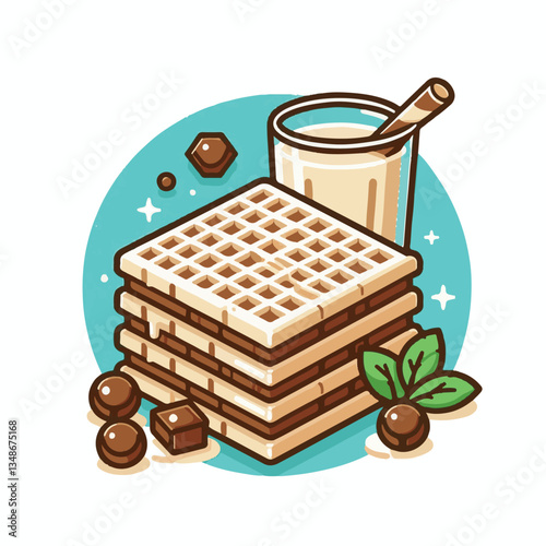 food, waffle, dessert, breakfast, background, pastry, sweet, snack, delicious, illustration, homemade, lunch, tasty, crispy, bakery, fresh, white, baked, meal, belgian, wafer, cream, cake, golden, str