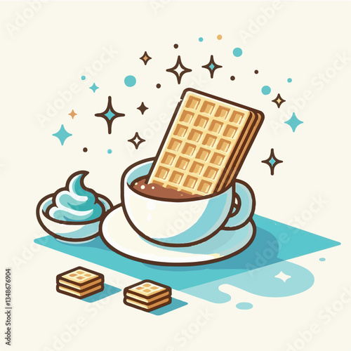 food, waffle, dessert, breakfast, background, pastry, sweet, snack, delicious, illustration, homemade, lunch, tasty, crispy, bakery, fresh, white, baked, meal, belgian, wafer, cream, cake, golden, str