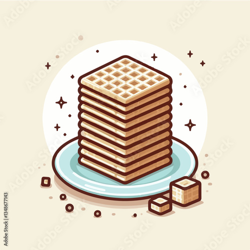food, waffle, dessert, breakfast, background, pastry, sweet, snack, delicious, illustration, homemade, lunch, tasty, crispy, bakery, fresh, white, baked, meal, belgian, wafer, cream, cake, golden, str