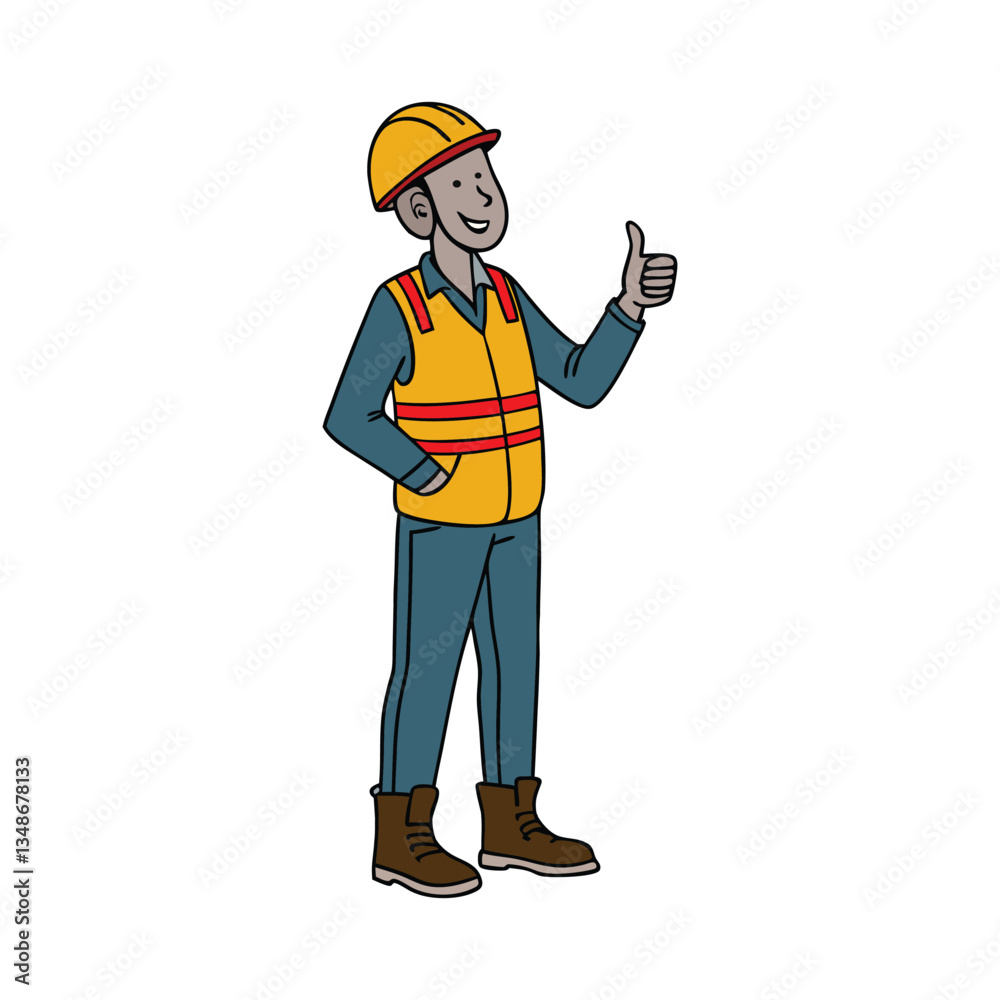 construction worker with helmet and gloves construction worker with helmet and gloves