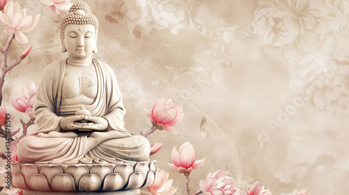  background for poster with copyspace in a centre for Vesak (Buddha Purnima)