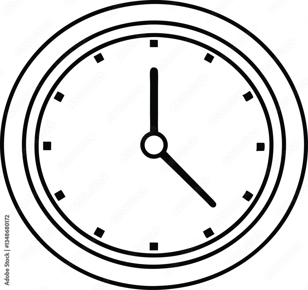 wall clock with clouds line art vector,wall clock coloring book page, wall clock with clouds line art vector,wall clock coloring book page,