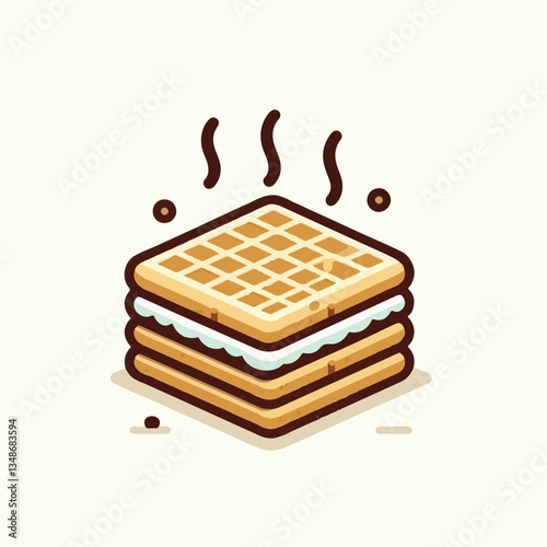 food, waffle, dessert, breakfast, background, pastry, sweet, snack, delicious, illustration, homemade, lunch, tasty, crispy, bakery, fresh, white, baked, meal, belgian, wafer, cream, cake, golden, str