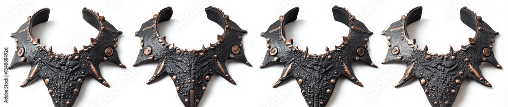 Obraz premium Spiky, dark metal statement necklaces
