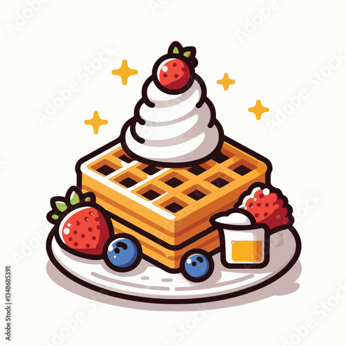 food, waffle, dessert, breakfast, background, pastry, sweet, snack, delicious, illustration, homemade, lunch, tasty, crispy, bakery, fresh, white, baked, meal, belgian, wafer, cream, cake, golden, str