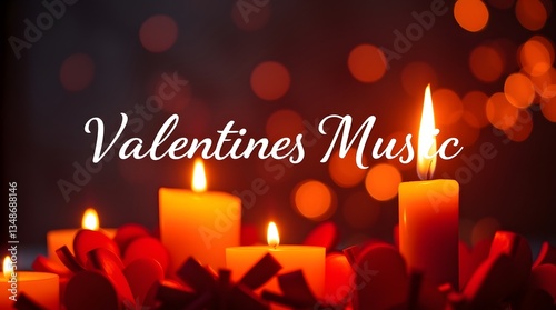 valetines day music on red background photo