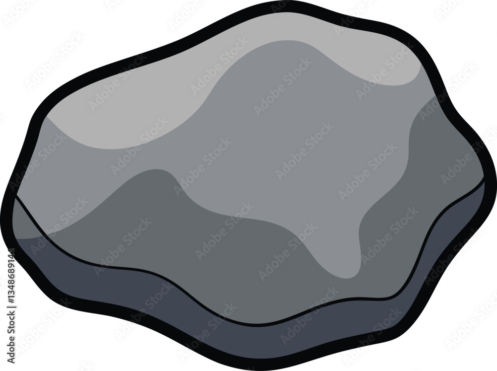 Gray Rock with Smooth Surface, Illustration of a smooth, gray rock, symbolizing natural geological formations and outdoor landscapes.
Gray Rock with Smooth Surface, Illustration of a smooth, gray rock, symbolizing natural geological formations and outdoor landscapes.