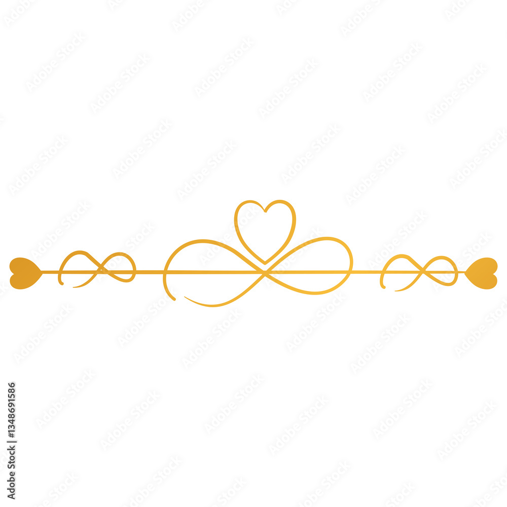 Fototapeta premium Divider Design with abstract golden background