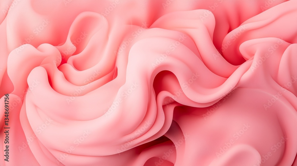 Obraz premium Abstract Pink Fabric Waves, texture, textile