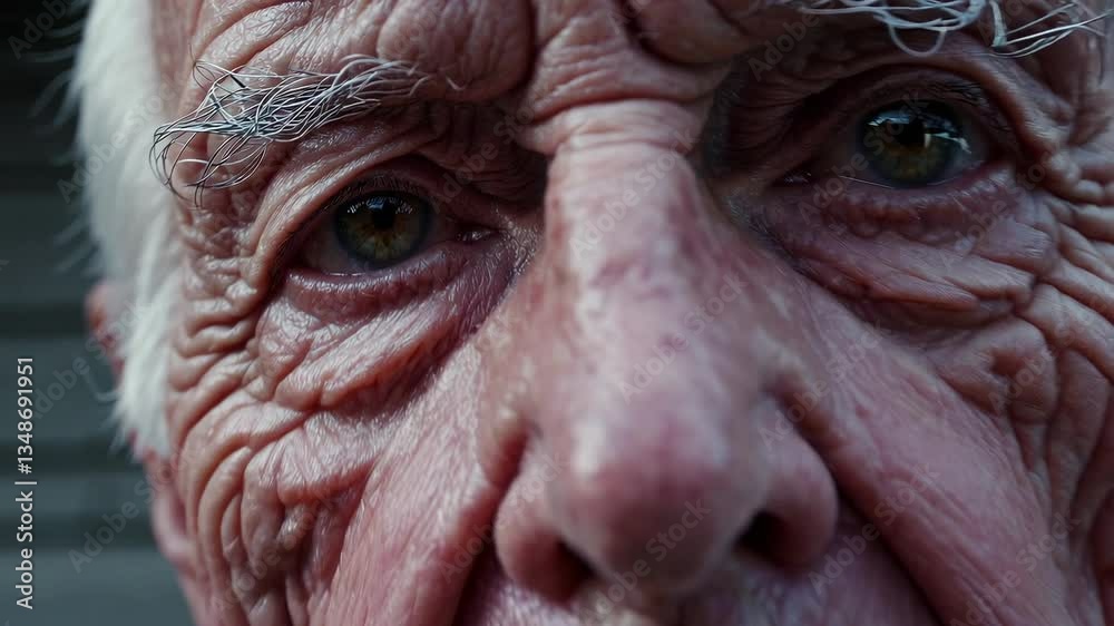 The Elderly Man’s Wise Eyes. The Elderly Man’s Wise Eyes.