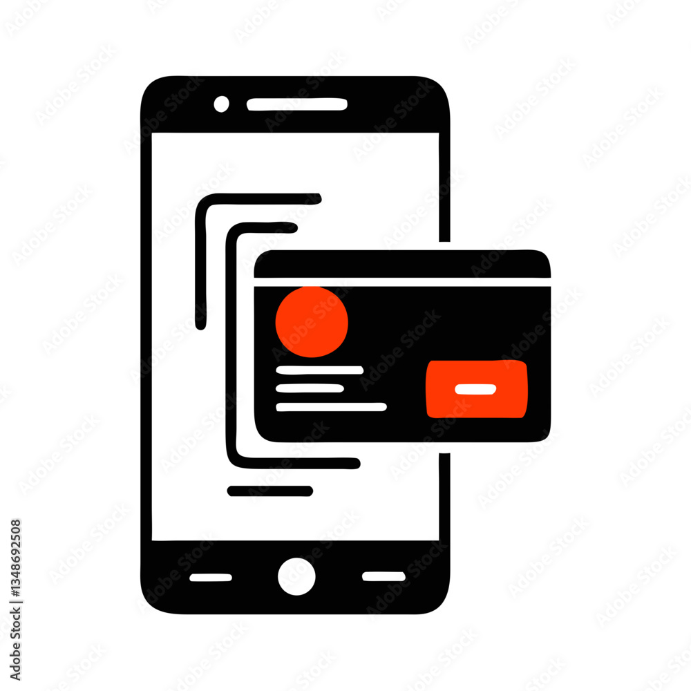 Mobile payment transaction on smartphone screen Mobile payment transaction on smartphone screen