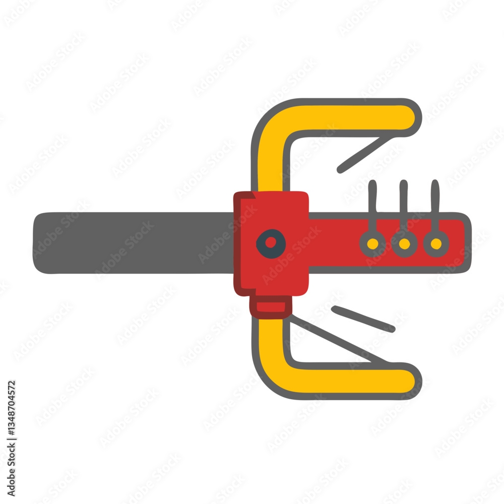 Rebar Bender Icon showing a mechanical gripping tool Rebar Bender Icon showing a mechanical gripping tool
