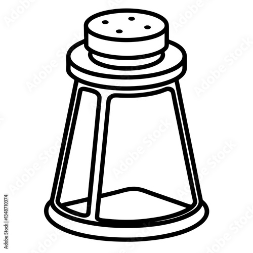 Clean Salt Shaker Vector Drawing
