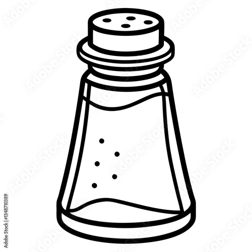 Clean Salt Shaker Vector Drawing