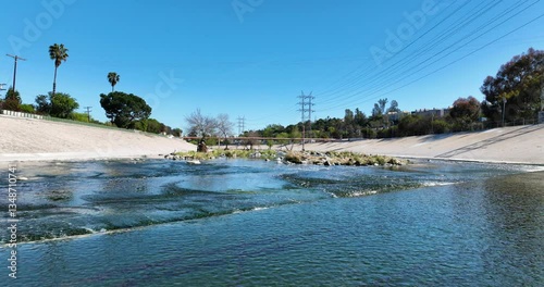 Glendale Narrows, LA River, Los Angeles, California, USA