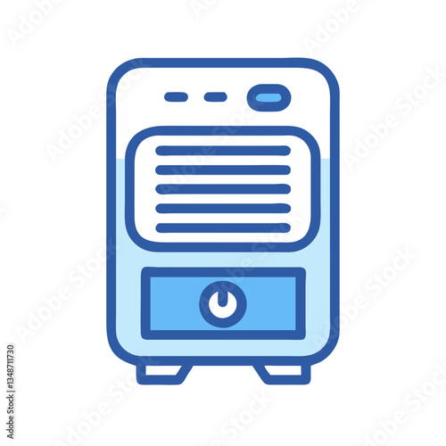 Dehumidifier Icon in modern design with blue colors