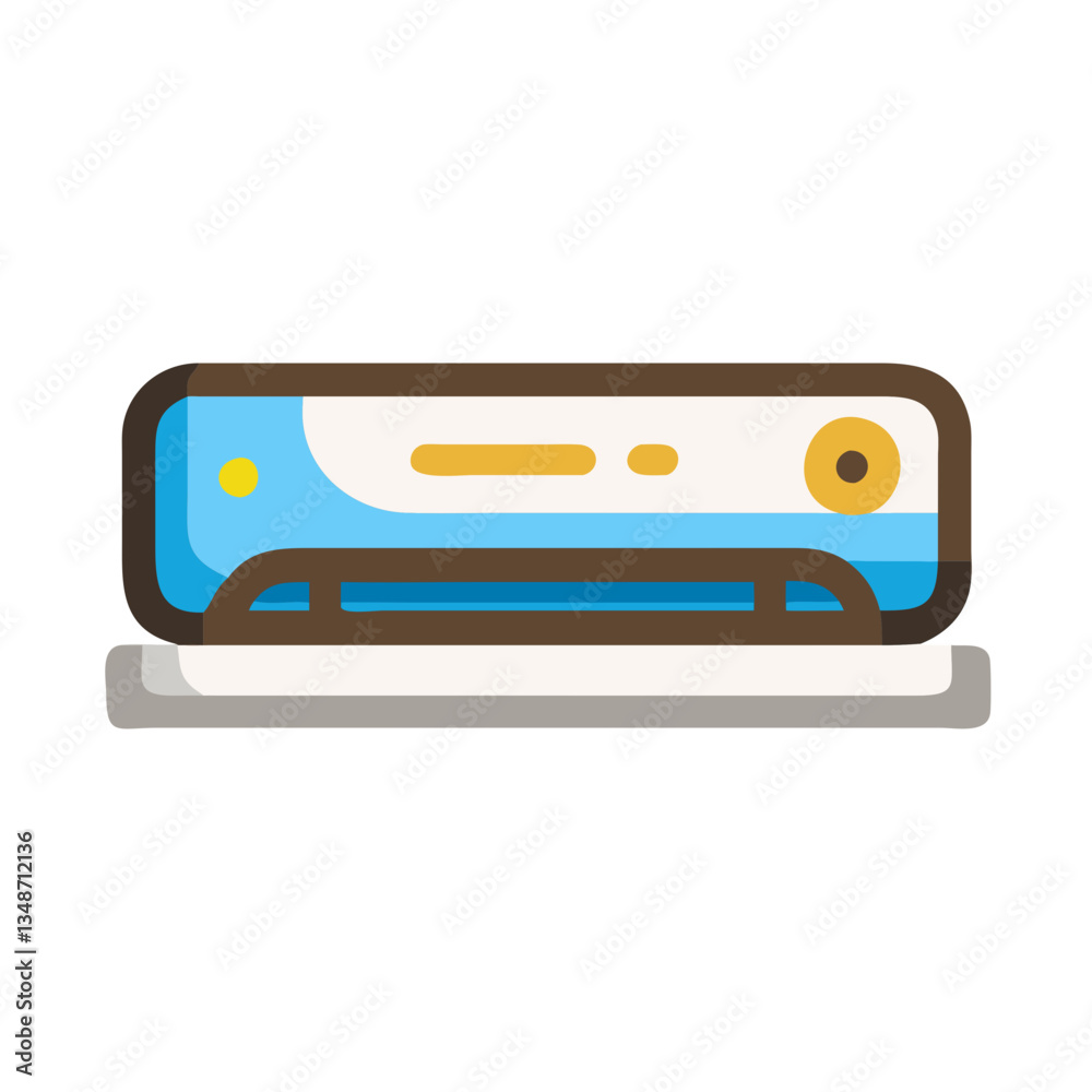 Vacuum Sealer Icon in flat design with blue and beige colors Vacuum Sealer Icon in flat design with blue and beige colors