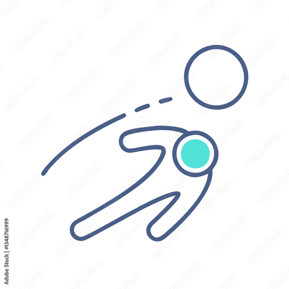 Shot Put Icon in action throwing a shot put