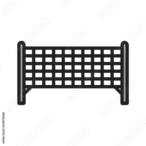 Tennis Net Icon in simple black and white design