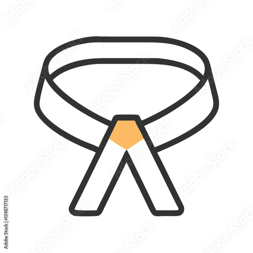 Karate Belt Icon on a white background