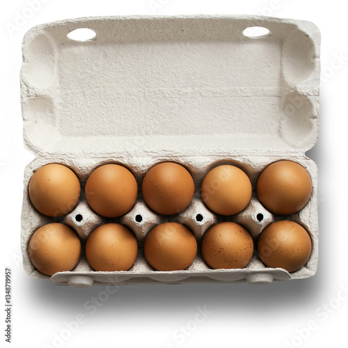 Tray with chicken eggs