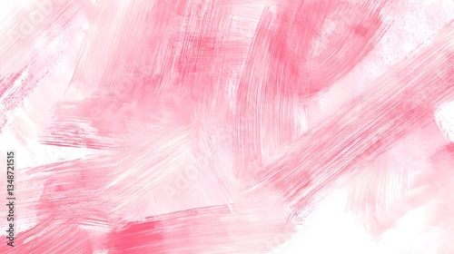 Abstract artwork showing broad strokes and shades of light pink