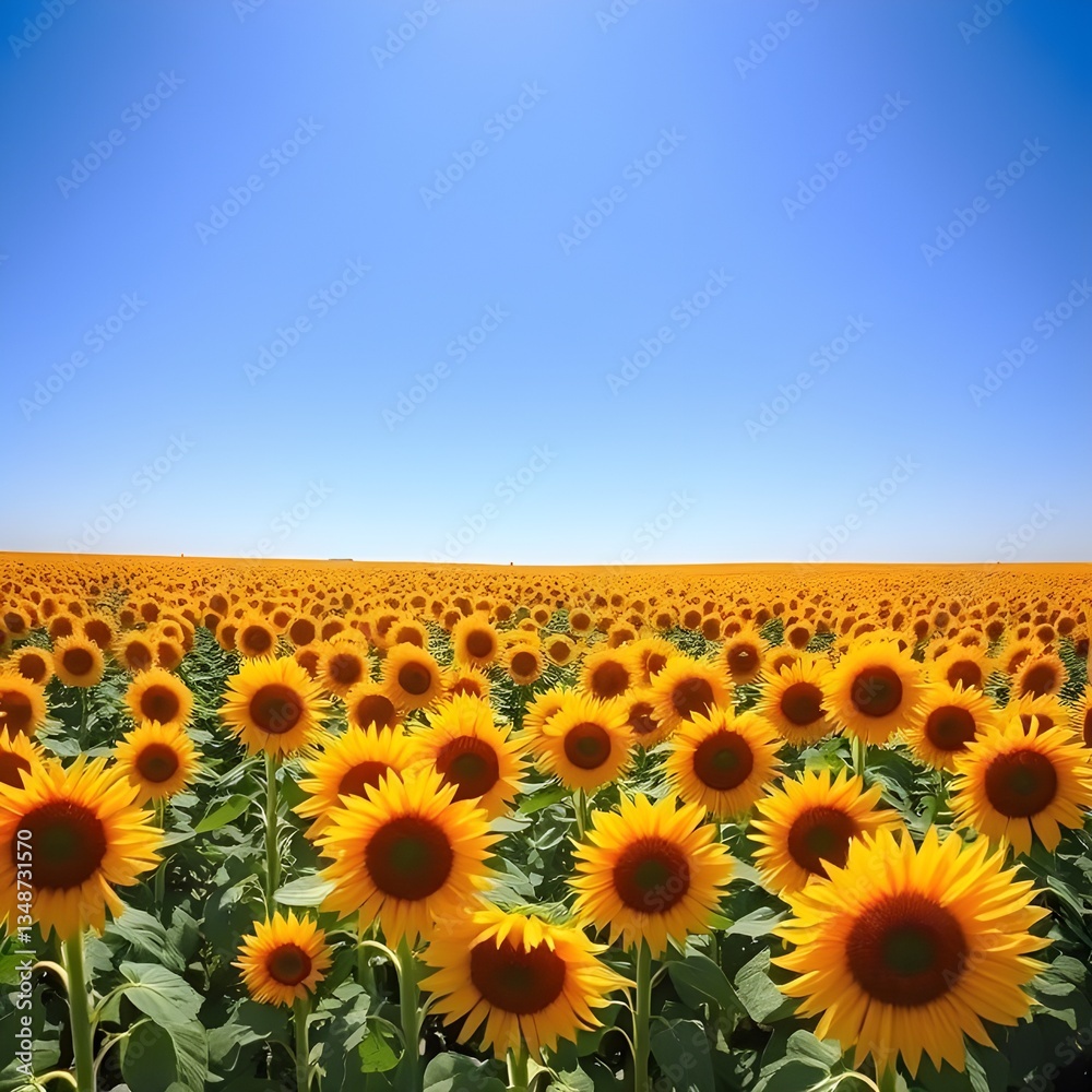 Fototapeta premium Sunflower Symphony: A Golden Glow