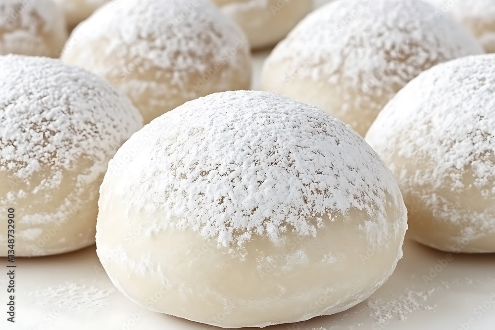 Close up view of several cookies covered in sugar Close up view of several cookies covered in sugar