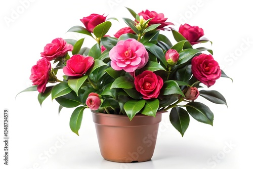 Wallpaper Mural Elegant Camellias in a Pot: Stunning Floral Beauty for Home and Garden Decor Torontodigital.ca