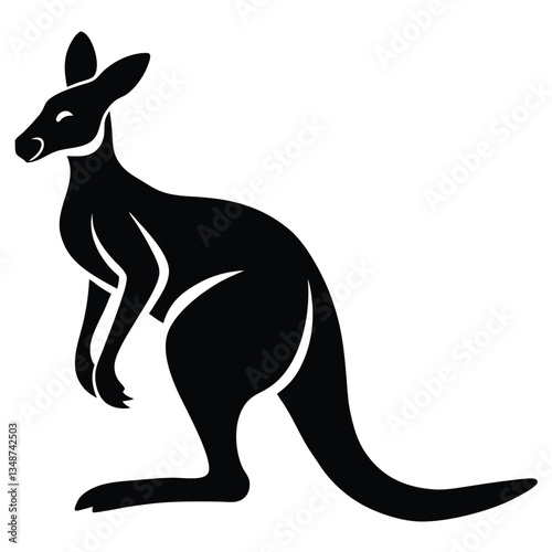 kangaroo vector illustration, kangaroo vector illustration, kangaroo icon vector illustration, Australian animal silhouette set with kangaroo silhouette vector image, illustration set of kangaroo.