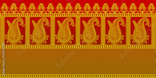 beautiful graphic saree design and this sari design is in Indian style which is for textile fashion industry and it can be used as wallpaper backdrop and website bg this style is originated in india 