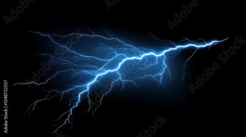 Wallpaper Mural Electric lighting effects on black background. Energy, storm, power electricity backgound Torontodigital.ca