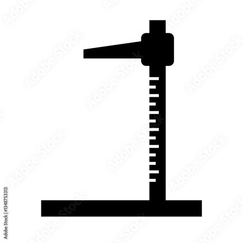 Height meter silhouette. Stadiometer silhouette. Vector.
