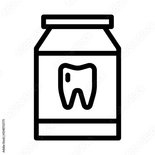 dental care medicine. This is a vector single icon with a line style. Suitable for any purpose, such as website design, mobile app design, logo design, pattern design, etc.