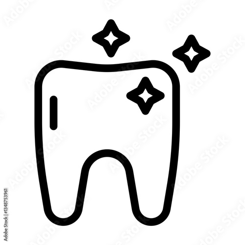 tooth whitening. This is a vector single icon with a line style. Suitable for any purpose, such as website design, mobile app design, logo design, pattern design, etc.