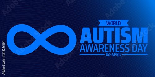 World Autism awareness day background banner or poster design template with autism infinity symbol design. Autism is a Developmental disability caused by difference in brain. observed every year.