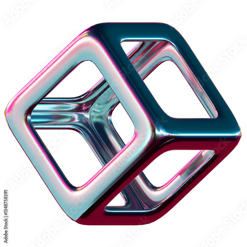 y2k chrome holographic element