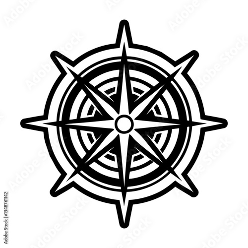 A filled style icon of orientation symbol