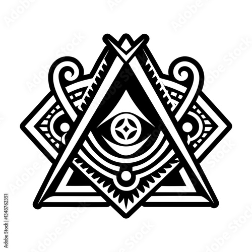 A filled style icon of masonic symbol