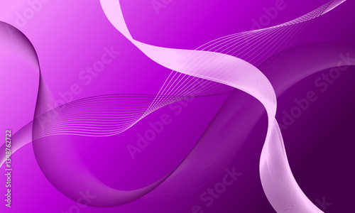 purple violet smooth lines wave curves on soft gradient abstract background