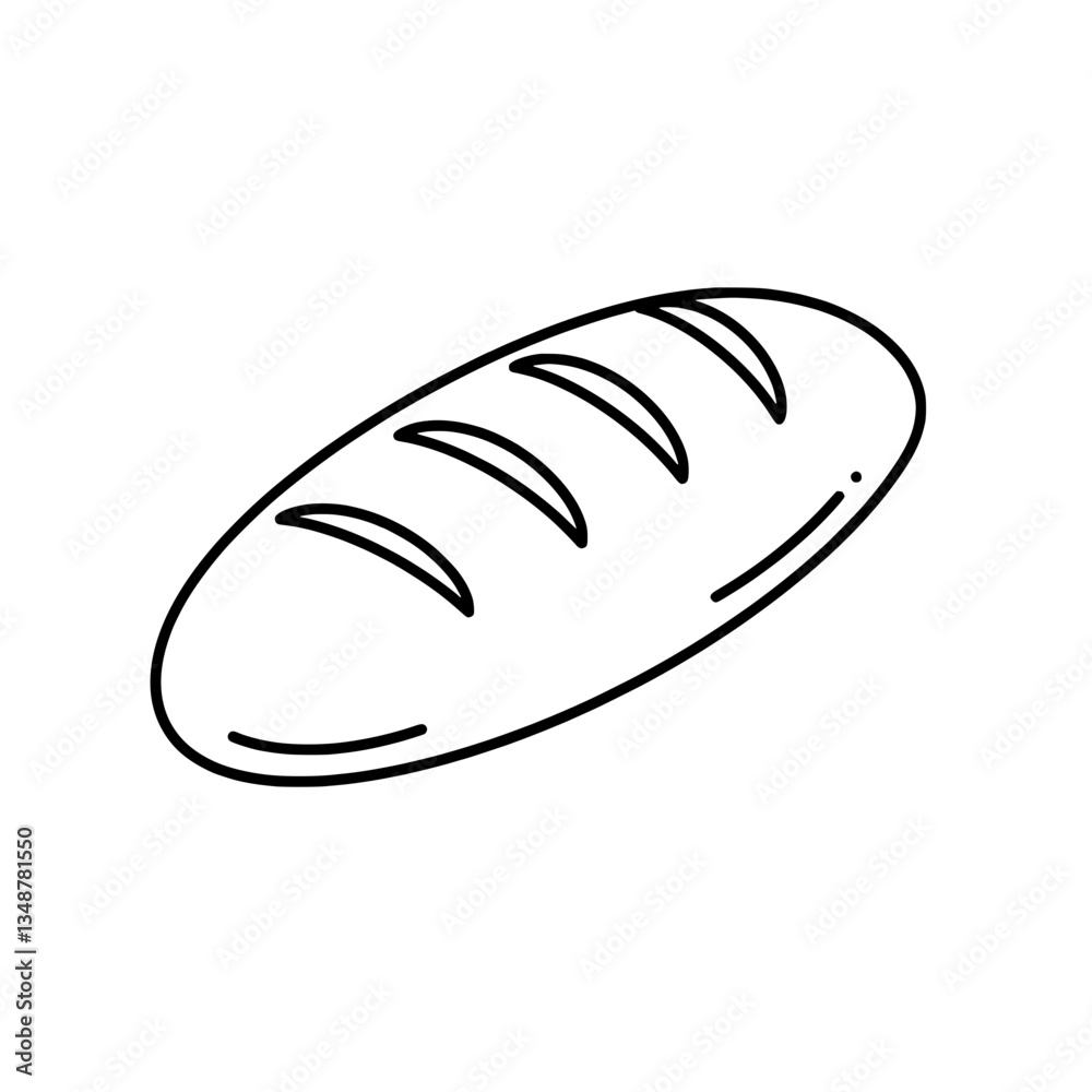Freshly Baked Loaf: A simple yet appetizing illustration captures a freshly baked loaf of bread, its crust promising a symphony of flavors and textures. Freshly Baked Loaf: A simple yet appetizing illustration captures a freshly baked loaf of bread, its crust promising a symphony of flavors and textures.