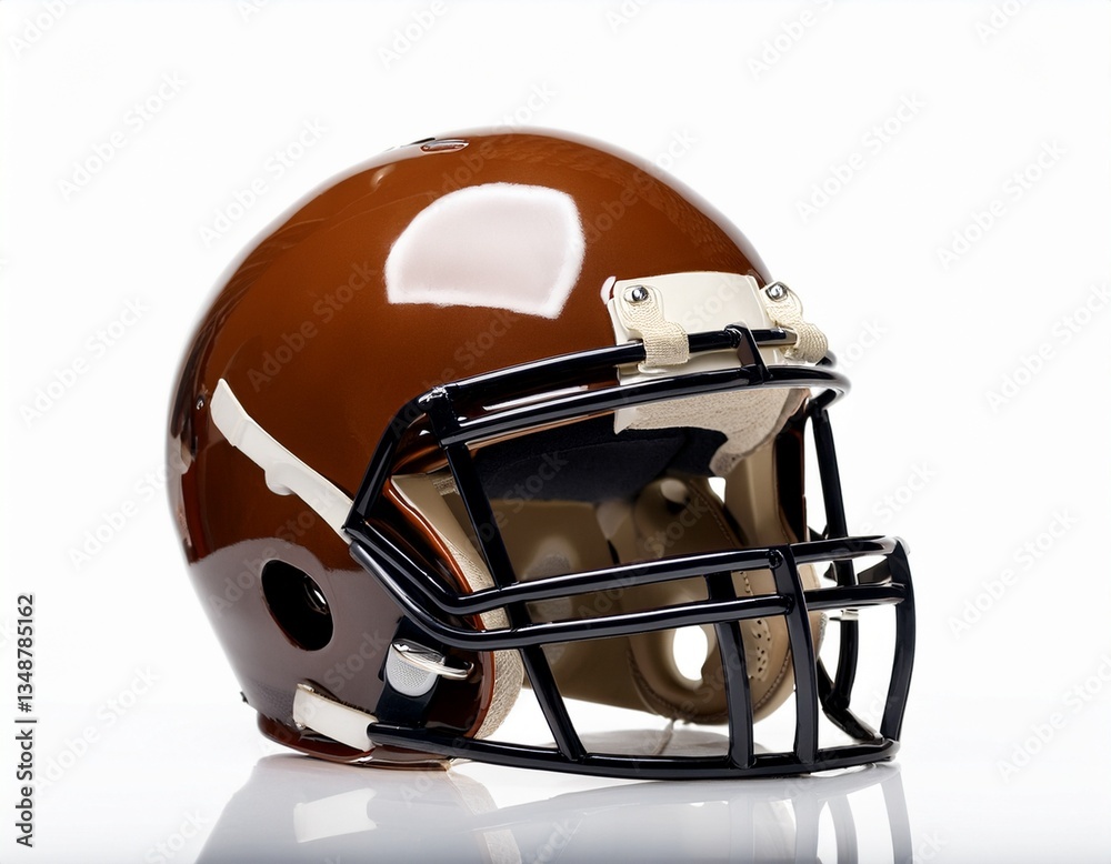 Fototapeta premium Football Helmet on white. Generated image
