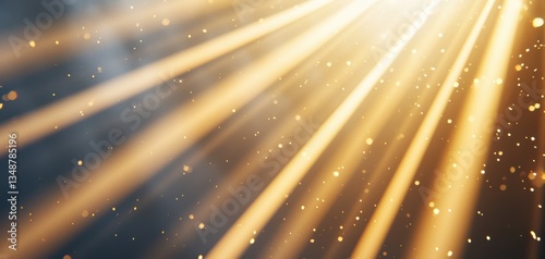 Ethereal soft light beams pattern with gentle golden sun rays, misty atmospheric glow, and subtle radiant particles for a dreamy effect