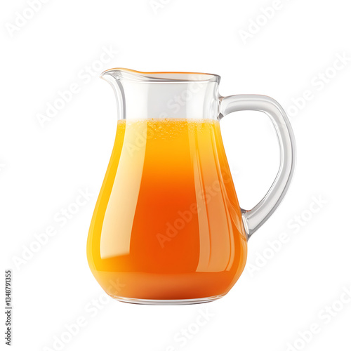Mixed Fruit Juice in Glass Jug with Pulp